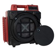 Xpower 1/2 HP, 550 CFM, 2.8 Amps, 5 Speed HEPA Mini Air Scrubber with Built-In Power Outlets & 3-Stage Filter System X-2480A-Red